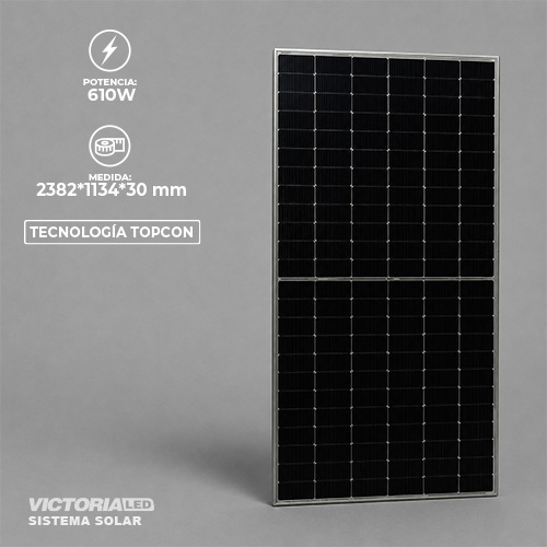 PANEL SOLAR 610W TOPCON MONOFACIAL