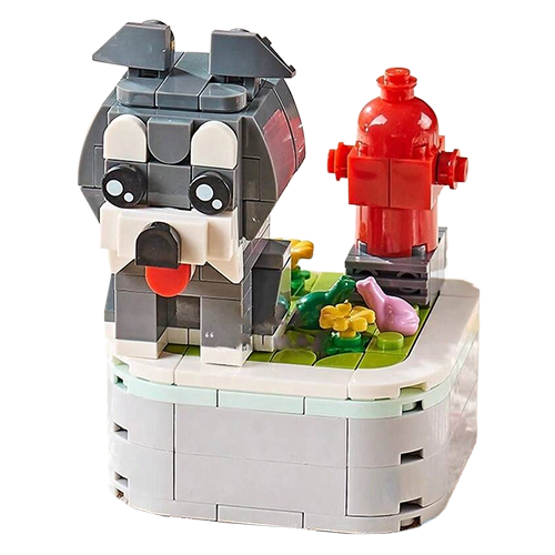 JUGUETE LEGO PERRO GRIS