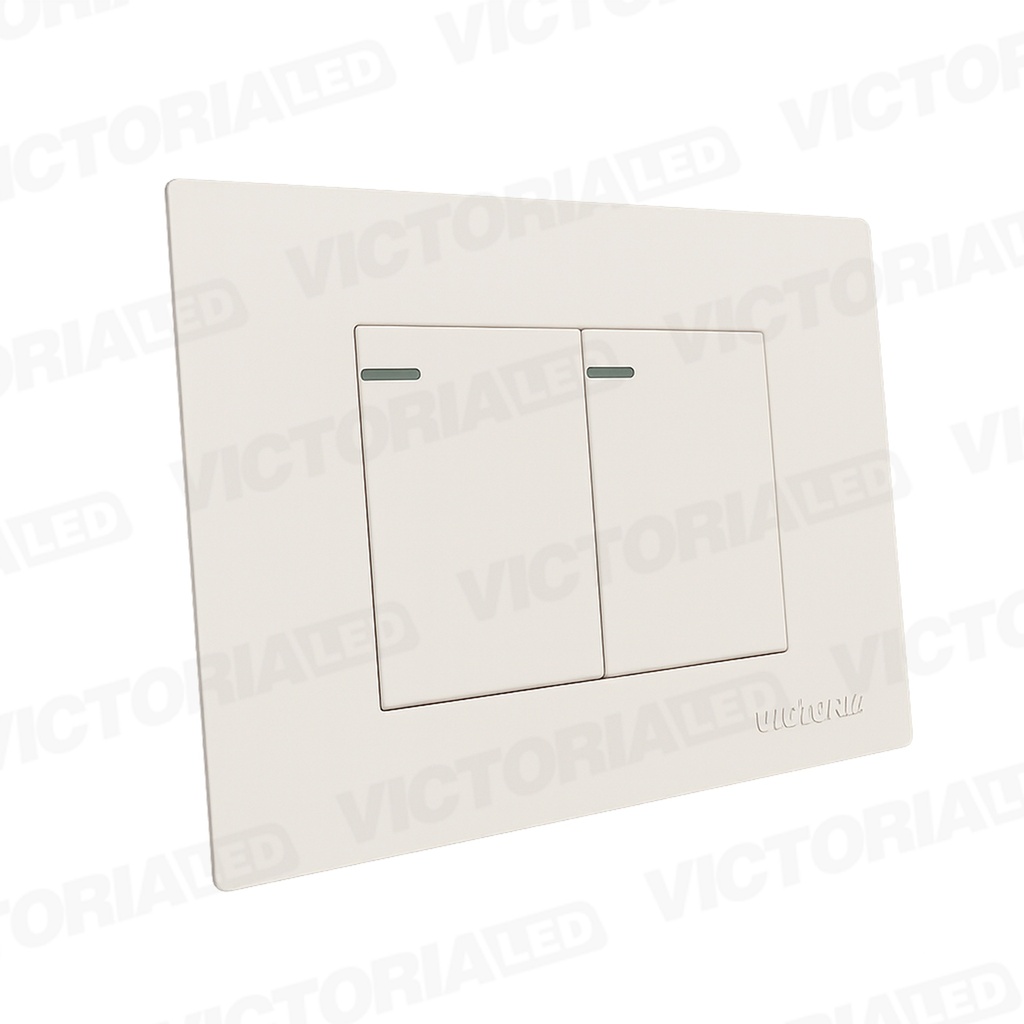 INTERRUPTOR DOBLE CONMUTABLE 16A 125/250V PC BLANCO 10U/C