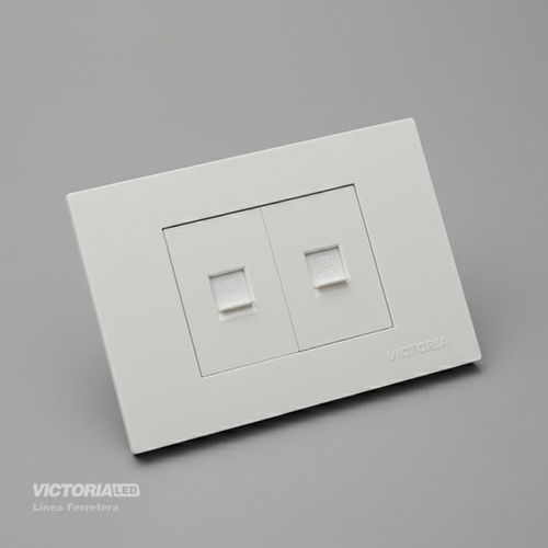 TOMA RJ45 CAT5 + CAT6 PC BLANCO 10U/C