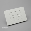 TOMA RJ45 CAT5 + CAT6 PC BLANCO 10U/C