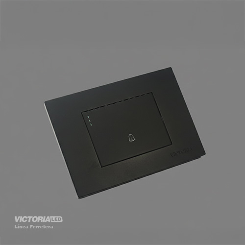PULSADOR TIMBRE 16A 125/250V PC NEGRO 10U/C