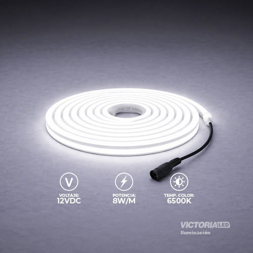 CINTA NEON 5M 6500K IP65 AC100-240V DC12V