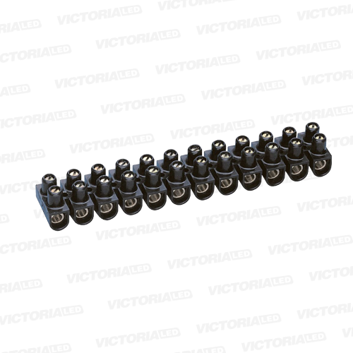 BORNERA 12 POLOS 15A NEGRO PE