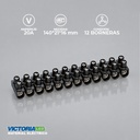 BORNERA 12 POLOS 20A NEGRO PE