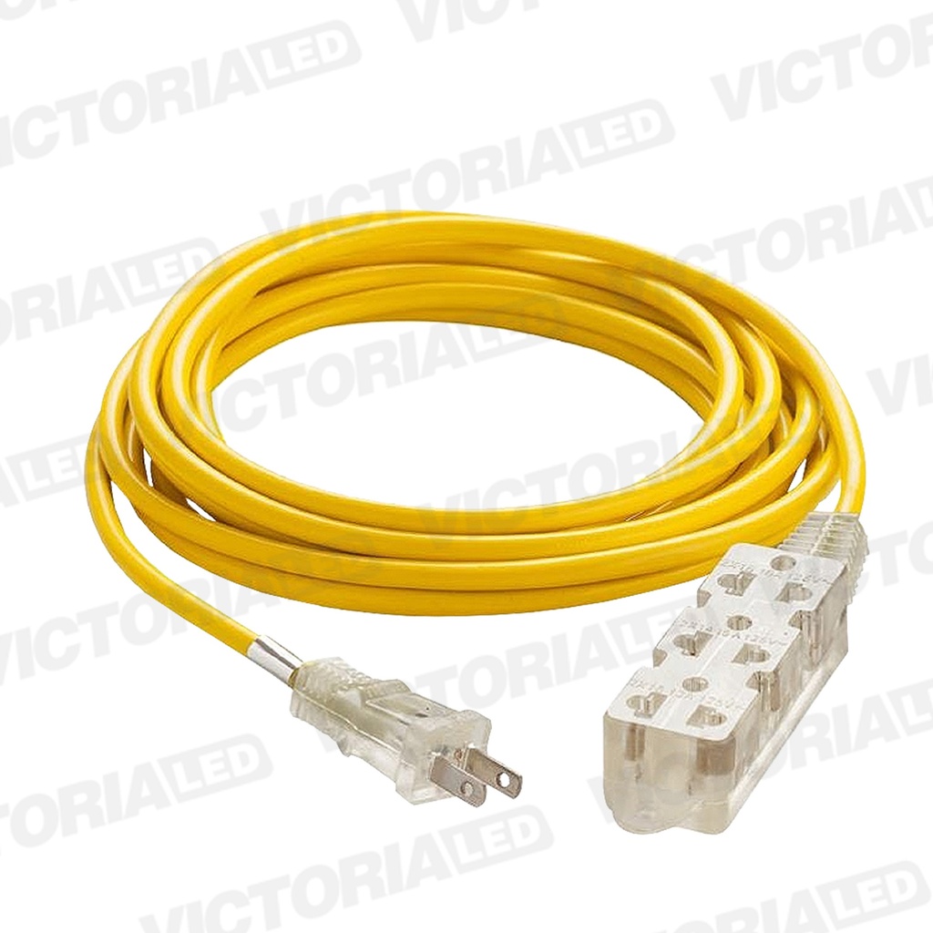 CABLE DE EXTENSIÓN 10 METROS 3 SALIDAS 