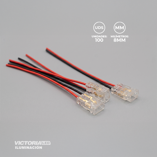 CONECTOR CINTA LED 110V 8MM 120L 100 U/C