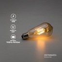 FOCO LED DECORATIVO VINTAGE 4W E27 110V AMBAR 100U/C