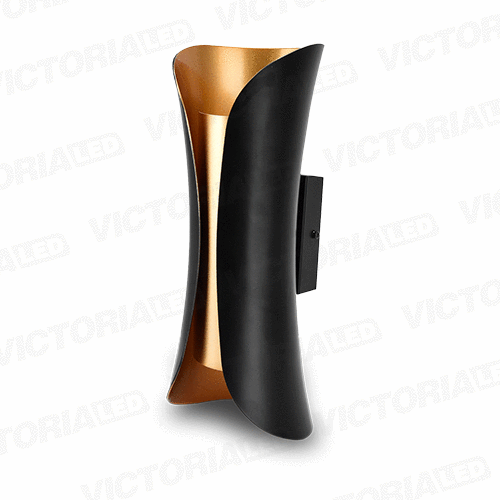 [APV29] APLIQUE DE PARED IP65 2*5W 3000K NEGRO 150*70MM AC85-265V