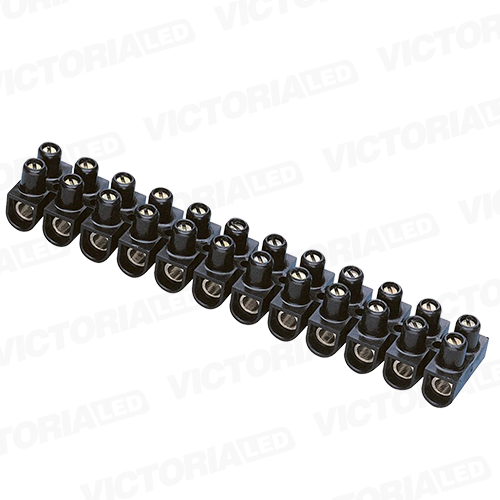 [X3-6012N] BORNERA 12 POLOS 60A NEGRO