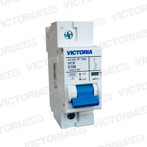 [AC10K-1P 100A] BREAKER VICTORIA LED AC 10K 1P 100A 12U/C