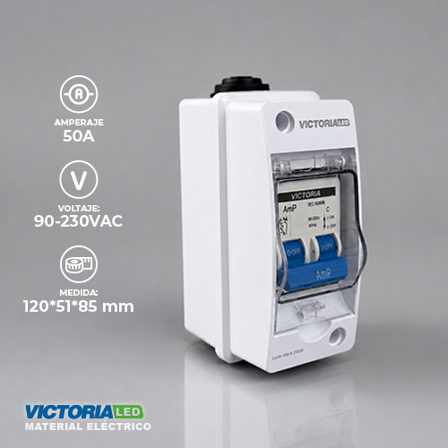 [CBD-50A] CAJA DE BREAKER PARA DUCHA 2P 50A 60U/C