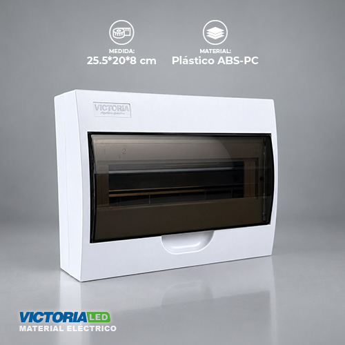 [V-DB12P] CAJA DE DISTRIBUCION SOBREPUESTA 12 PUNTOS 20U/C