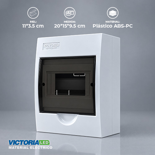 [V-DB6P] CAJA DE DISTRIBUCION SOBREPUESTA 6 PUNTOS 30U/C