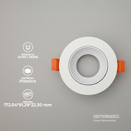 [VCDM-1B] CARCASA REDONDA 90X30MM BLANCA 100U/C