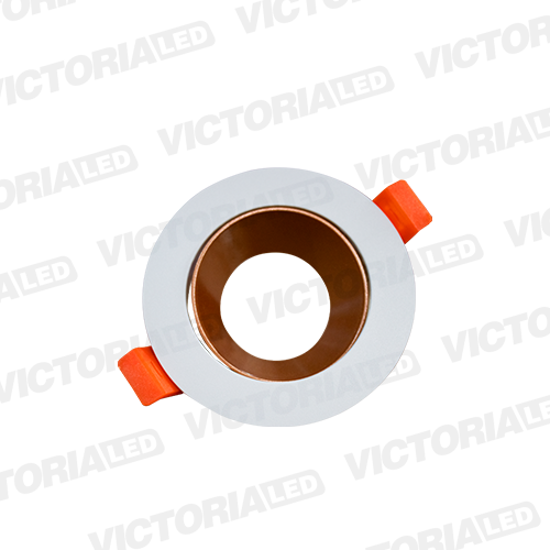 [VCDB-10A] CARCASA REDONDA 90X30MM BLANCO/GOLD 100U/C