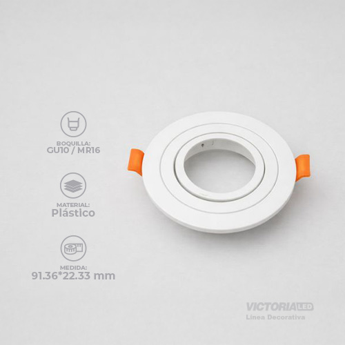 [VCCD-1B] CARCASA REDONDA 92X30MM BLANCA 100U/C