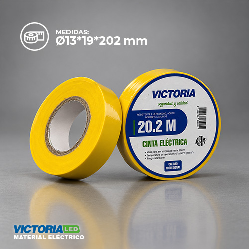 [CEAM-20.2M] CINTA ELECTRICA AMARILLO 0.13X19X20.2M FUEGO RETARDANTE 200U