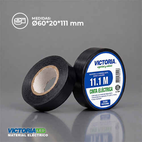 [CEN-11.1M] CINTA ELECTRICA NEGRA 0.13X19X11.1M FUEGO RETARDANTE 250U