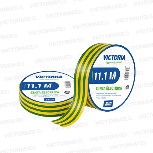 [CEVAM-11.1M] CINTA ELECTRICA VERDE AMARILLO 0.13X19X11.1M FUEGO RETARDANTE 250U