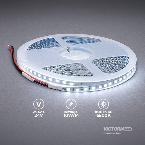 [VL-CL24V 6500K] CINTA LED 10M 24V IP20 4MM 120LED 6500K 10W/M 9000LM