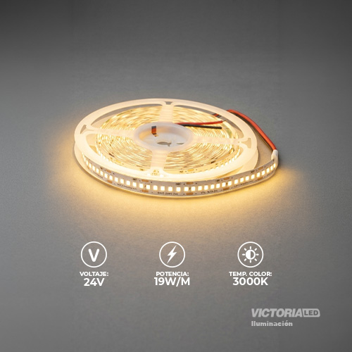 [VL 2835-24V 3000K] CINTA LED 5M IP20 10MM 240LED 3000K 7500LM