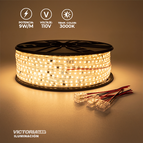 [CL-110V 100M 3K] CINTA LED ROLLO 100M AC110V 2835 IP20 120L 3000K