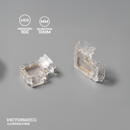 [C3-110V 8MM 100PZAS] CONECTOR CINTA LED 110V 8MM EN L 100PZAS