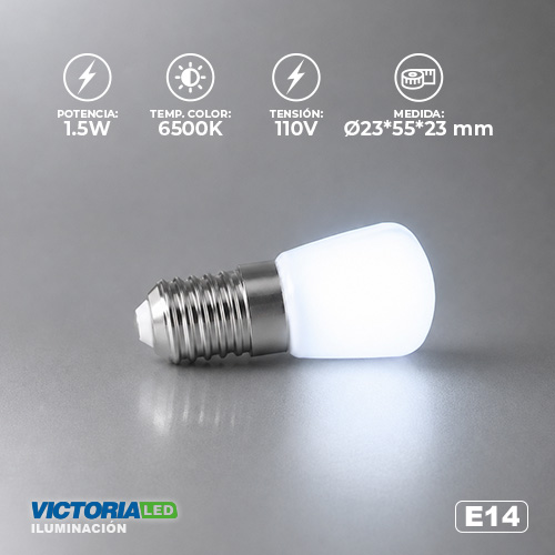 [FNE14] FOCO LED E14 1.5W 110V 6500K 500U/C