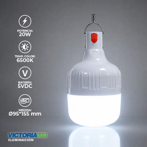 [EFE-20W] FOCO LED RECARGABLE 20W 6500K 50U/C
