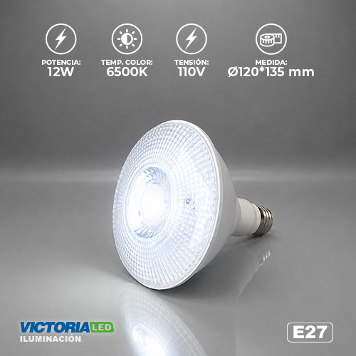 [PAR38-6K 12W] FOCO LED PAR38 12W IP65 110V 6500K 12U/C
