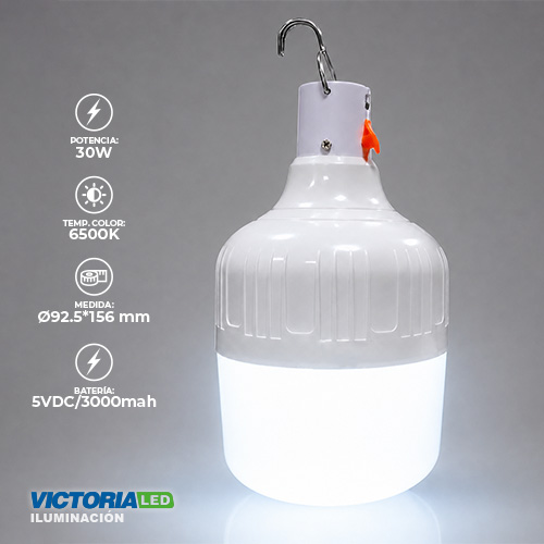 [FE30W] FOCO LED RECARGABLE 30W 6500K 100U/C