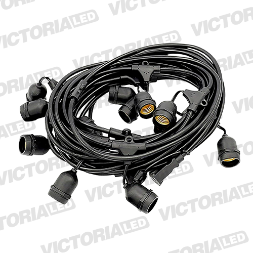 [G8M] GUIRNALDA E27*12 8M IP65 110V NEGRO