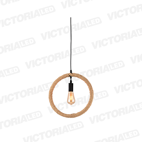 [LC-1542-NE] LAMPARA DECORATIVA DE TECHO 1*E27 METAL NEGRO