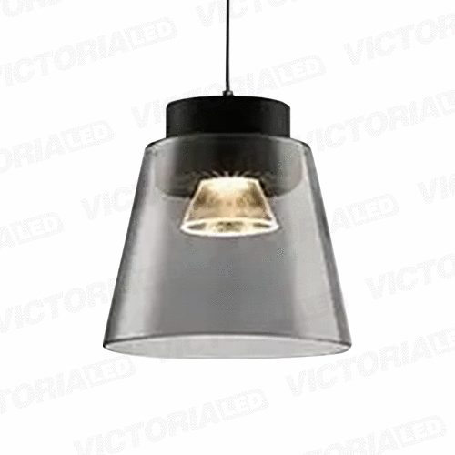 [LC-2306-47] LAMPARA DECORATIVA DE TECHO 1*E27 METAL SMOKE GRAY