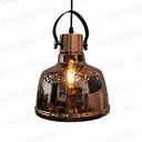 LAMPARA DECORATIVA DE TECHO 1*E27 VIDRIO CHROME RED