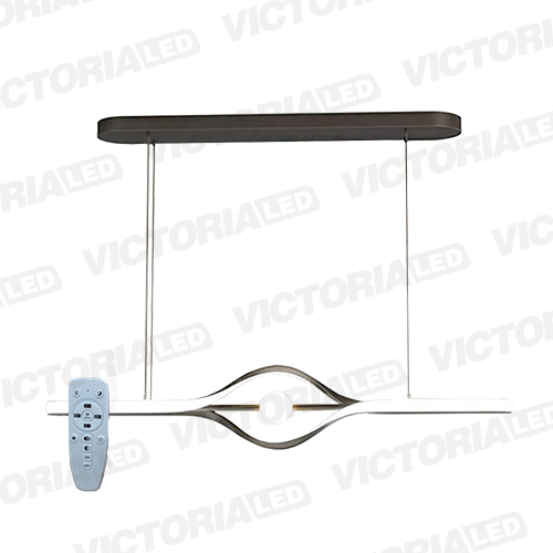 [GT063B-800 DIMMER] LAMPARA DECORATIVA DE TECHO LED METAL/ACRILICO BLACK