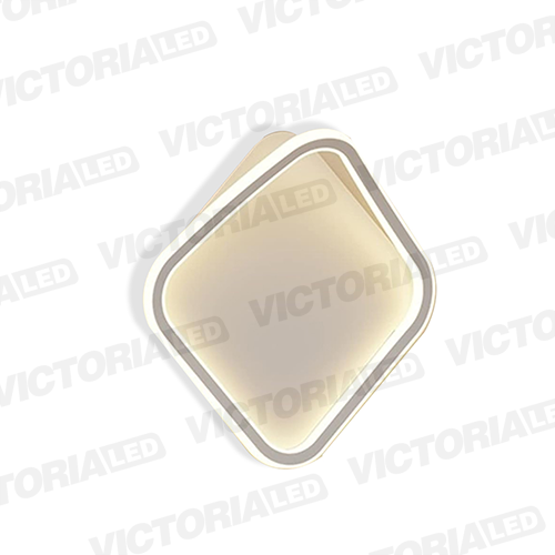 [KT-266 3K WHITE] LAMPARA DECORATIVA LED 26W 3000K METAL/SILICON WHITE