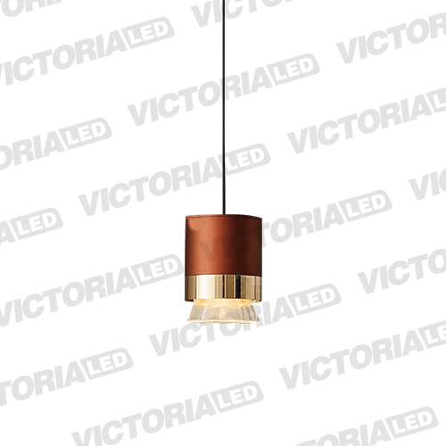 [P9918 BROWN] LAMPARA DECORATIVA LED 8W 3000K ALUM/ACRILICO BROWN