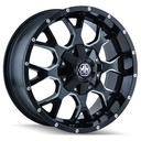MAYHEM R18X9 5H114.3 127 WARRIOR BLACK MILLED SPOKES