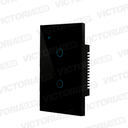 SMART INTERRUPTOR DOBLE WIFI TUYA NEGRO 86U/C