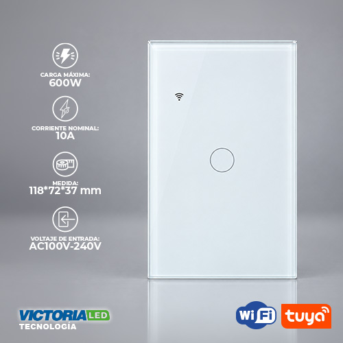 [VL-T1USB] SMART INTERRUPTOR SIMPLE WIFI TUYA BLANCO 86U/C