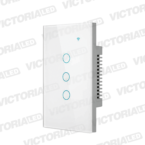 [VL-T3USB] SMART INTERRUPTOR TRIPLE WIFI TUYA BLANCO 86U/C