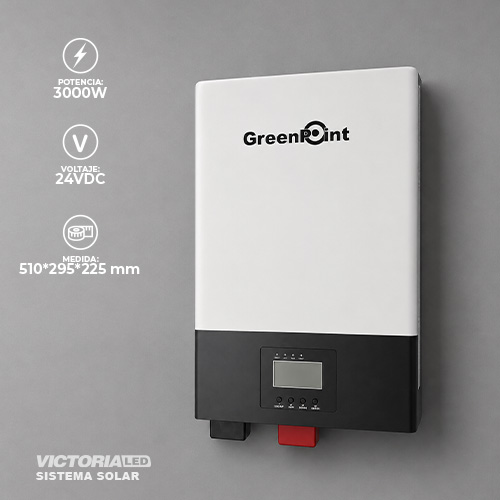 [3000W/24V] SOLAR INVERSOR 3000W/24V ONDA PURA MPPT80A HIBRIDO