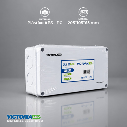 [CDP200] VICTORIA LED CAJA DE PASO 200X100X70MM 60U/C