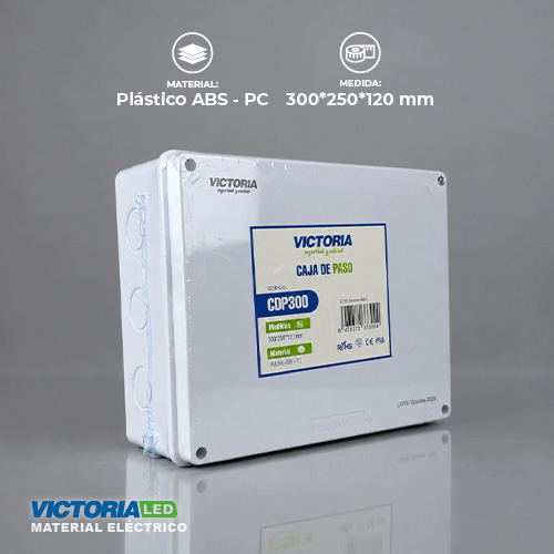 [CDP300] VICTORIA LED CAJA DE PASO 300X250X120MM 20U/C