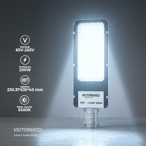 [LV20F 200W] VICTORIA LED LAMPARA DE POSTE 6500K BASE FIJA