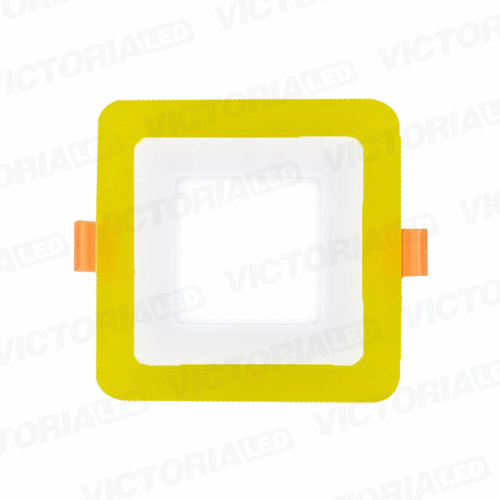 [LV-206ECY 3+3] VICTORIA LED PANEL EMP CUA 3W+3W AMARILLO 100U/C