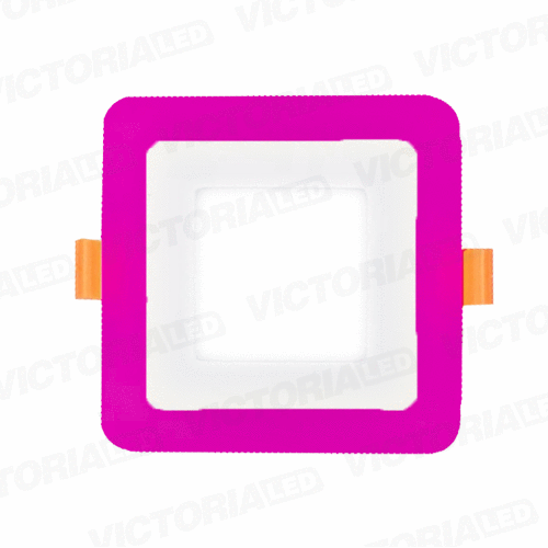 [LV-206ECF 3+3] VICTORIA LED PANEL EMP CUA 3W+3W FUCSIA 100U/C