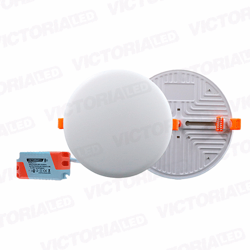 [LV-112 18W 6500K] VICTORIA LED PANEL SIN BORDE 18W EMPOTRABLE REDONDO 60U/C